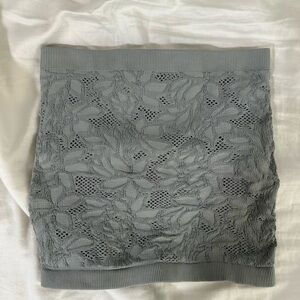 Tilly's Gray Lace Mini Tube Top (NWT)